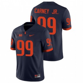 Owen Carney Jr. Illinois Fighting Illini Navy Game Football Jersey