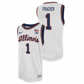 Trent Frazier Illinois Fighting Illini 2021 White College Basketball Swingman Player Jersey