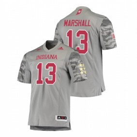 Men's Indiana Hoosiers Miles Marshall #13 Gray Premier Football Jersey