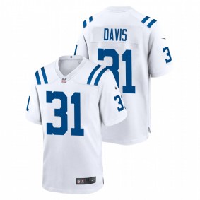 Men's Indianapolis Colts Shawn Davis White Game Jersey