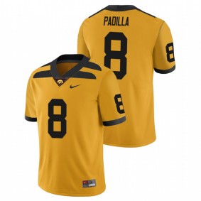 Men's Iowa Hawkeyes Alex Padilla Gold College Football Alternate Game Jersey