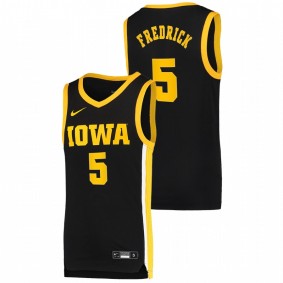 Iowa Hawkeyes CJ Fredrick 2021 Black Basketball Dri-FIT Swingman Jersey