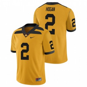 Men's Iowa Hawkeyes Deuce Hogan Gold College Football Alternate Game Jersey