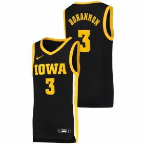 Iowa Hawkeyes Jordan Bohannon 2021 Black Basketball Dri-FIT Swingman Jersey