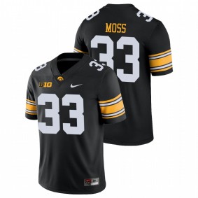 Men's Iowa Hawkeyes Riley Moss Black Game College Football Nike Jersey