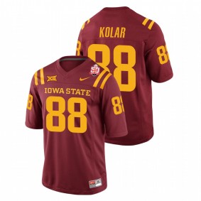 Men's Iowa State Cyclones Charlie Kolar #88 Cardinal 2021 Fiesta Bowl College Football Jersey