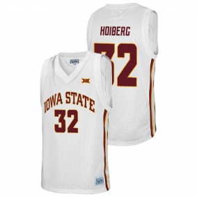 Men's Iowa State Cyclones #32 White Fred Hoiberg  College Basketball Alumni Jersey