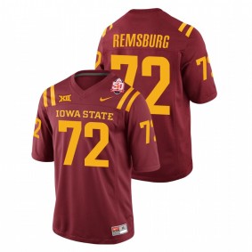 Men's Iowa State Cyclones Jake Remsburg Cardinal 2021 Fiesta Bowl College Football Jersey