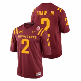 Men's Iowa State Cyclones Sean Shaw Jr. #2 Cardinal 2021 Fiesta Bowl College Football Jersey