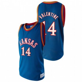 Darnell Valentine Kansas Jayhawks Royal Alumni  College Basketball Jersey