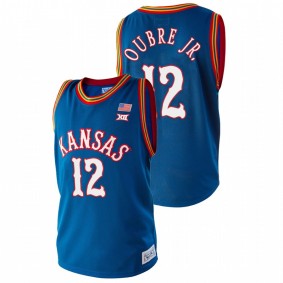 Men's Kansas Jayhawks Kelly Oubre Jr. #12 Royal College Basketball Jersey