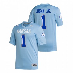 Kenny Logan Jr. Kansas Jayhawks Light Blue Premier Strategy Jersey