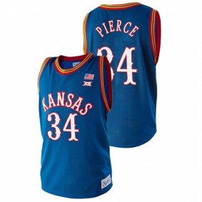 Men's Kansas Jayhawks Paul Pierce #34 Royal College Basketball Jersey