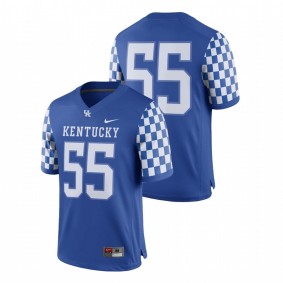 Men's Kentucky Wildcats Nike #55 Royal Game College Football Jersey