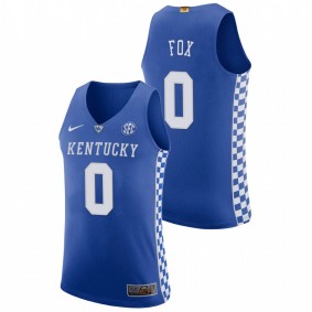 De'Aaron Fox Kentucky Wildcats Royal Authentic College Basketball Jersey