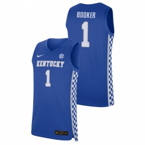 Men's Kentucky Wildcats #1 Royal Devin Booker College Basketball Jersey