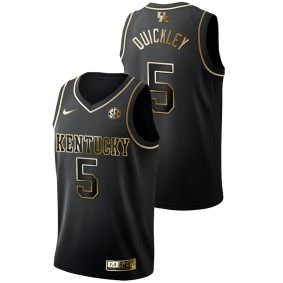 Immanuel Quickley Kentucky Wildcats Black Golden Edition College Basketball Limited Jersey