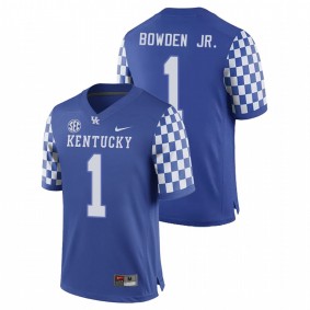 Men's Kentucky Wildcats Lynn Bowden Jr. Royal College Football Game Nike Jersey