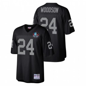 Charles Woodson Las Vegas Raiders Black Hall of Fame Patch Legacy Replica Jersey