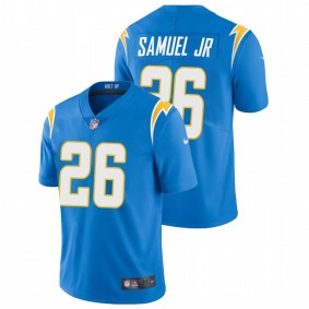 Men's Los Angeles Chargers Asante Samuel Jr. Powder Blue 2021 NFL Draft Vapor Limited Jersey