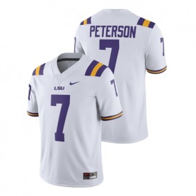 Male LSU Tigers Nike #7 White Patrick Peterson Alumni Football Game Player Jersey