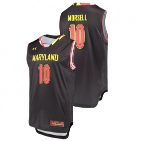 Male Maryland Terrapins College Basketball #10 Black Darryl Morsell Replica Jersey