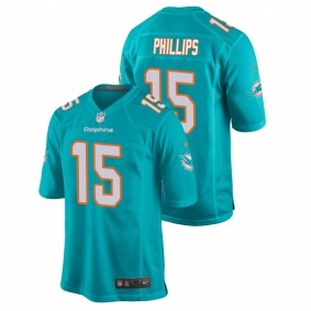 Men's Miami Dolphins Jaelan Phillips Aqua 2021 NFL Draft Game Jersey