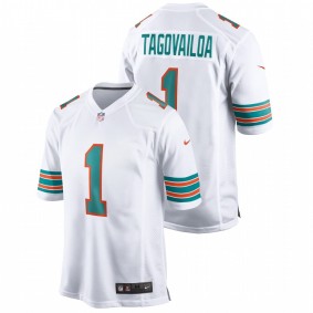 Men's Miami Dolphins Tua Tagovailoa White Alternate Game Jersey