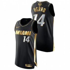 Men's Miami Heat Tyler Herro 2020-21 Black 2020 NBA Finals Bound Golden Limited Edition Jersey