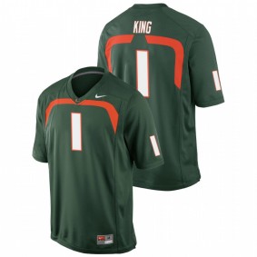 Men's Miami Hurricanes D'Eriq King Green Game College Football Jersey