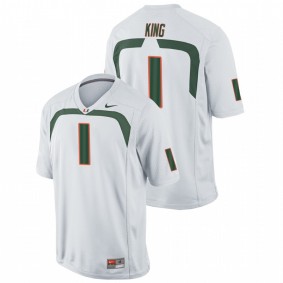 Men's Miami Hurricanes D'Eriq King White Game College Football Jersey