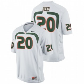 Men's Miami Hurricanes Ed Reed White Game College Football Jersey