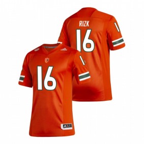 Ryan Rizk Miami Hurricanes Orange New Football Uniforms Premier Jersey