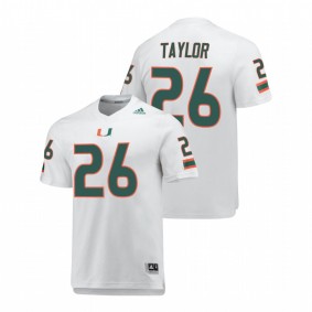 Sean Taylor Miami Hurricanes White Replica AEROREADY Jersey