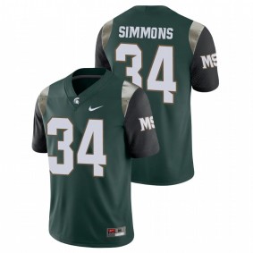 Men's Michigan State Spartans Antjuan Simmons Green Nike Limited Jersey