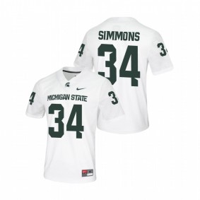 Men's Michigan State Spartans Antjuan Simmons #34 White Untouchable Game Jersey