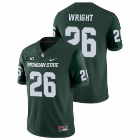 Men's Michigan State Spartans Brandon Wright Green College Football Game Jersey