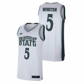 Cassius Winston Michigan State Spartans White Retro Basketball Limited Nike Jersey