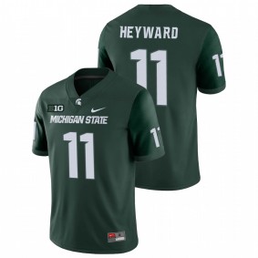 Men's Michigan State Spartans Connor Heyward Green College Football Game Jersey