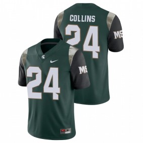 Men's Michigan State Spartans Elijah Collins Green Nike Limited Jersey