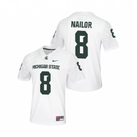 Men's Michigan State Spartans Jalen Nailor #8 White Untouchable Game Jersey