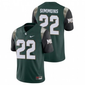 Men's Michigan State Spartans Jordon Simmons Green Nike Limited Jersey