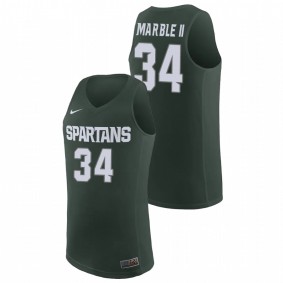 Julius Marble II #34 Green Michigan State Spartans Basketball Replica Jersey