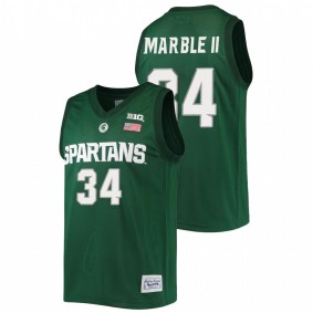 Michigan State Spartans Julius Marble II Green Alumni Commemorative Classic Men's Jersey