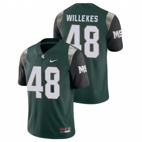 Men's Michigan State Spartans Kenny Willekes Green Nike Limited Jersey