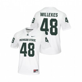 Men's Michigan State Spartans Kenny Willekes #48 White Untouchable Game Jersey