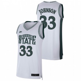 Magic Johnson Michigan State Spartans White Retro Limited College Basketball Jersey