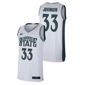 Magic Johnson Michigan State Spartans White Retro Basketball Limited Nike Jersey