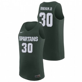 Marcus Bingham Jr. #30 Green Michigan State Spartans Basketball Replica Jersey