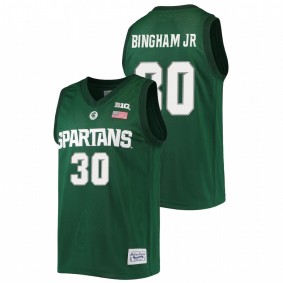 Michigan State Spartans Marcus Bingham Jr. Green Alumni Commemorative Classic Men's Jersey